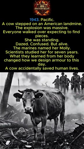 A Cow Survived a Landmine Explosion in WW2. Scientists Studied it for 7 Years.#history #historyfacts