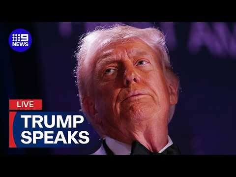 #LIVE: Trump speaks after shots fired | 9 News Australia