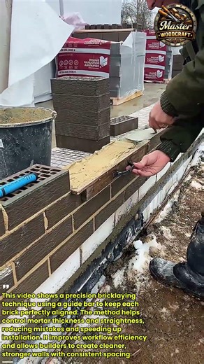 Perfect Brick Laying Trick That Makes Walls 3x Faster