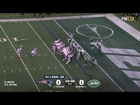 Drake Maye floats it to Austin Hooper for the touchdown