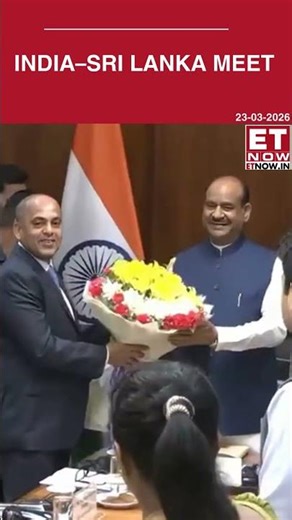 Om Birla Meets Sri Lanka Delegates at Parliament House | Breaking News | ET Now #shorts