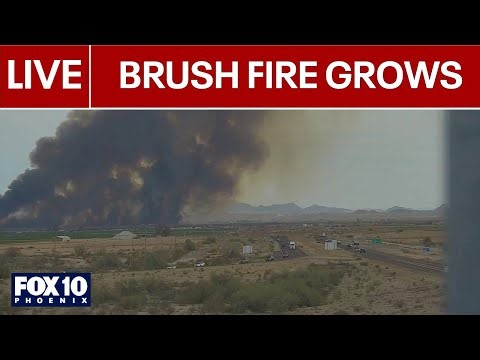 🔴LIVE: Buckeye brush fire continues to grow | FOX 10 Phoenix