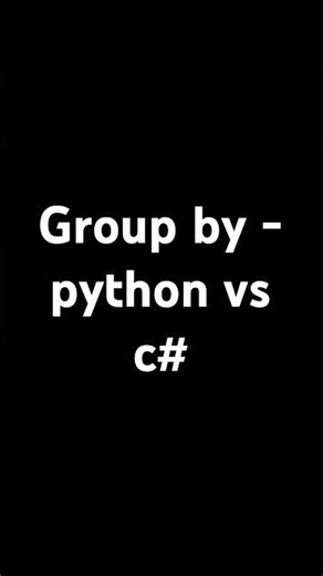 Group by - python vs c#