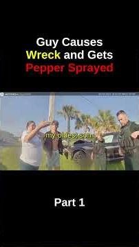 Guy Causes Wreck and Gets Pepper Sprayed