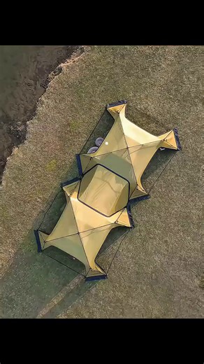 北山狼 四角自立速开天幕钛黑胶防晒遮阳户外露营大空间穹顶可拼 黑色网纱-【2片装-通用】