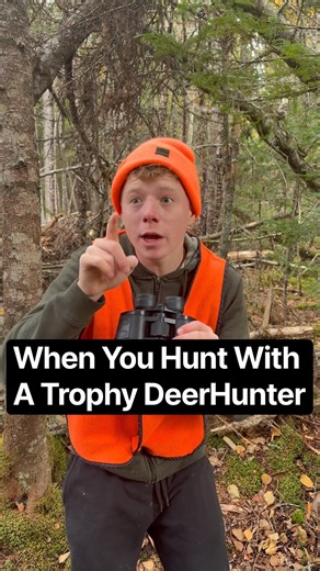 When Your Deer Hunting Buddy Is A Trophy Hunter… #hunting #deerhunting