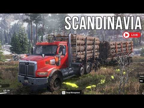 LIVE 🔴SNOWRUNNER | SCANDINAVIA Trucking Action