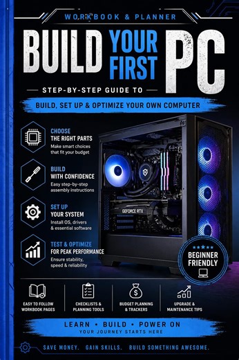 PC Building Guide for Beginners | How to Build a Computer Step-by-step | Gaming PC Setup DIY | Computer Assembly Workbook - Etsy