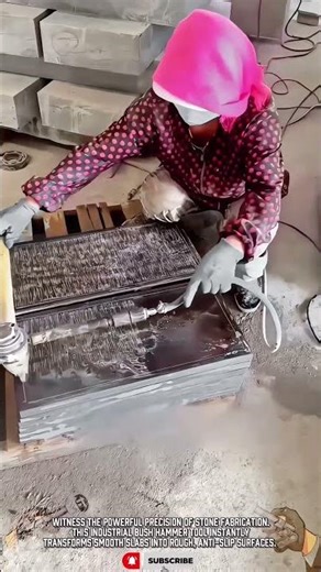 Specialized Stone Texturing Tool: Professional Bush Hammering Result #ToolHolder