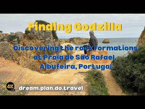 Albufeira and the Godzilla walk at Praia de São Rafael beach