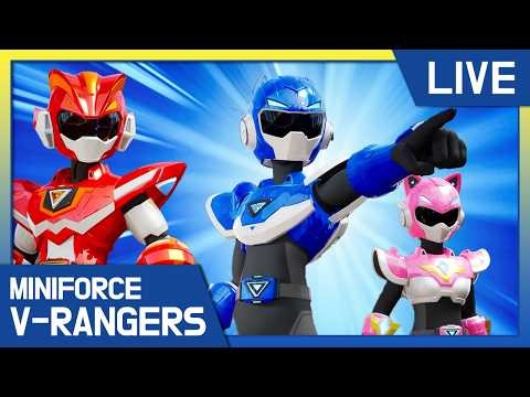 🔴 LIVE 24/7 NEW MINIFORCE V-Rangers ❇️ Best Newest Episodes of Miniforce Season 5!