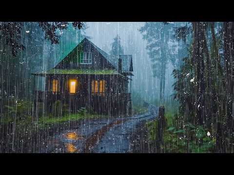 Peaceful Rain Sounds, No Ads – Heavy Rain & Thunder on Roof for Deep Sleep