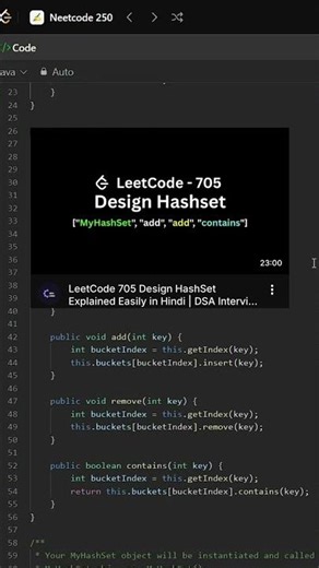 LeetCode 705 Design HashSet in Java 🔥 #shorts