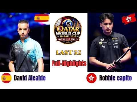 Full- Highlights || David Alcaide vs Robbie Capito | Qatar World Cup 10-Ball 2026