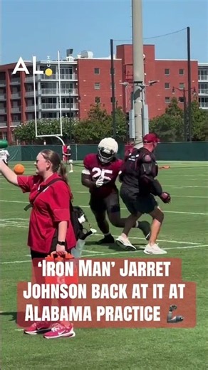 Jarret Johnson uses his ‘Iron Man’ suit to coach Alabama defense #rolltide