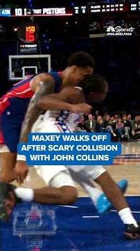 Maxey was able to get up on his own and returned to the game.