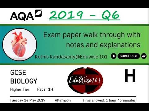 AQA GCSE Biology (2019) - Paper 1 Higher Tier Past paper Q6 Walk Through Organisation