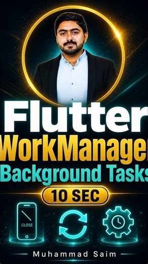 Flutter WorkManager Explained in 10 Seconds | Background Tasks Tutorial