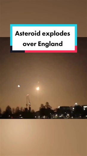 Asteroid Explosion in England Sky