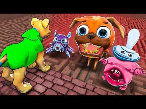 I PUT DARK PALS: THE 1ST FLOOR MONSTERS IN A MAZE... (Gmod Sandbox)
