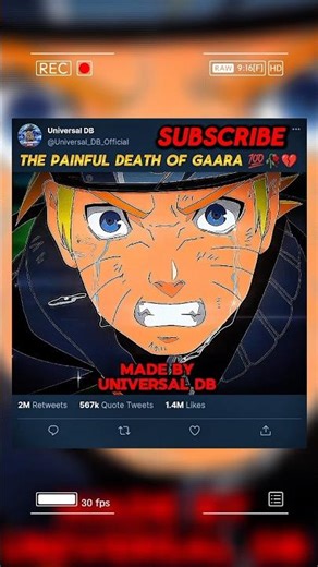 The painful death of Gaara 💯🥀💔|| #viralshort #subscribe .