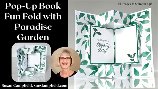 Pop-Up Book Fun Fold Card with Paradise Garden