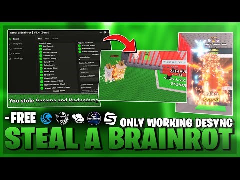 💸 Steal A Brainrot Script NO KEY — Brainrot Spawner, Desync, Anti Hit, Instant Steal & More! 🔥