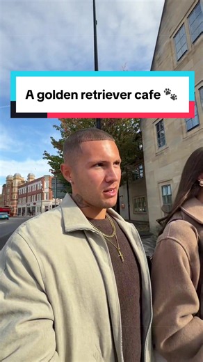 Ethan Aveiro Visits a Golden Retriever Cafe in Oxford 🐶