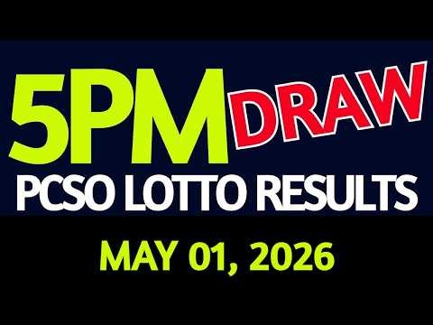 Lotto Result Today 5pm draw May 01, 2026 PCSO