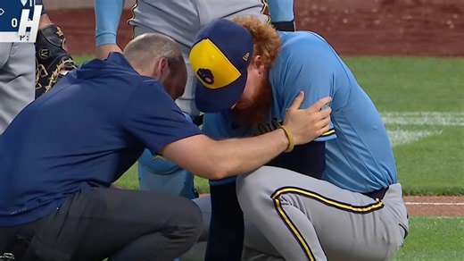 Dustin May Takes a 106 MPH Line Drive to the Back!