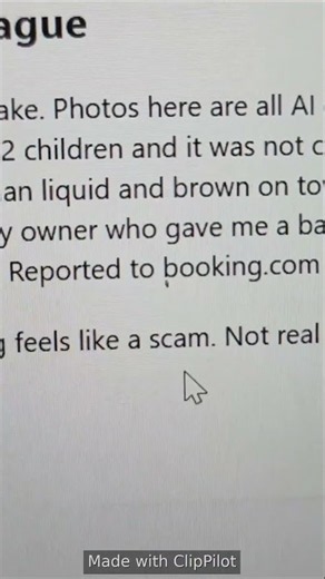 "It's not a luxury property, blah, blah, phone property owner gave me"