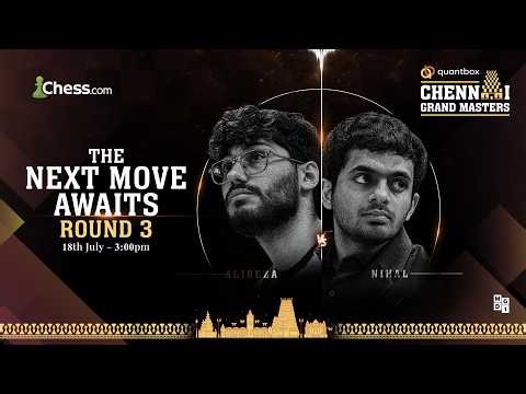 Quantbox Chennai Grand Masters 2026 Round 3 | Gukesh, Arjun, Nodirbek in Action