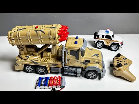 Unboxing And Testing Remote Control Military Missile Truck vs RC Mini Police Car