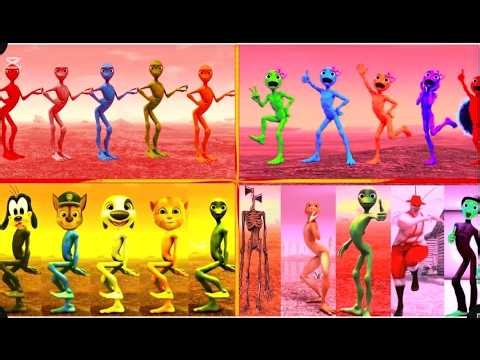ALIEN COLOR DANCE CHALLENGE 👽🌈🔥 | Funny Characters Dance Battle