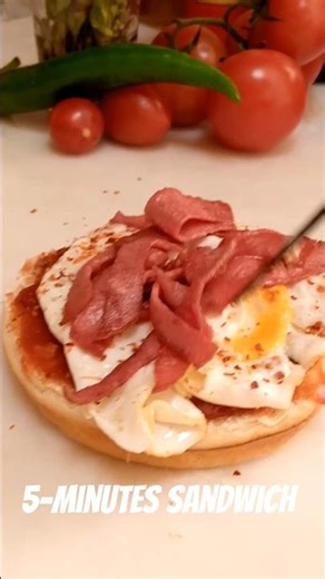 Crispy Salami Egg Bomb Sandwich! Enjoy!