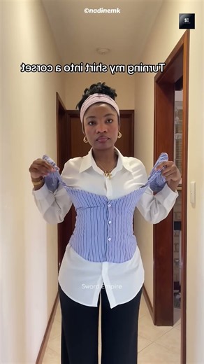 She Turned Dad’s Shirt Into Fashion 💀 #funny #funnyvideo
