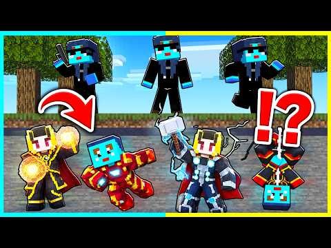 ママにバレずにアベンジャーズの力を使ってチート逃走中🔥【まいくら / マインクラフト】