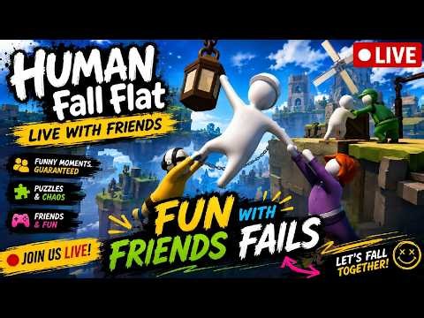😂 HUMAN: FALL FLAT LIVE 🔴 | FRIENDS ODA SEMMA FUN & CHAOS 🤣 | Tamil Gaming Live 📝