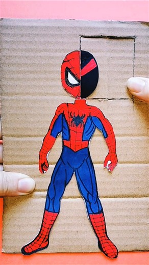 Spider Man brand new cardboard flip challenge
