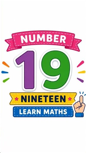 Learn Number 19 | Counting 19 for Kids | Preschool Math #shorts