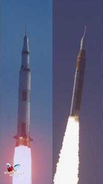 Apollo 8 🚀 vs Artemis II 🚀 Liftoff side by side! #letsgo #nasa #apollo #artemisII #moon