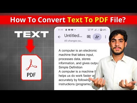How to Convert Text to PDF | Text Ko PDF Me Convert Karne Ka Tarika 
