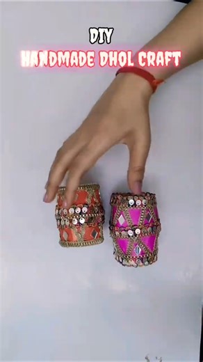 Diy Handmade small Dhol Craft✂️