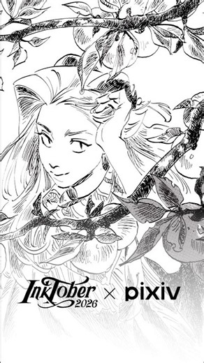 pixiv × Inktober® 2026｜Join with One Artwork! Watch InkPangur Bring an Ink Drawing to Life