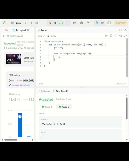 LeetCode 27 | Remove Element | Two Pointers | In-Place Array| Java #coding #java #programming