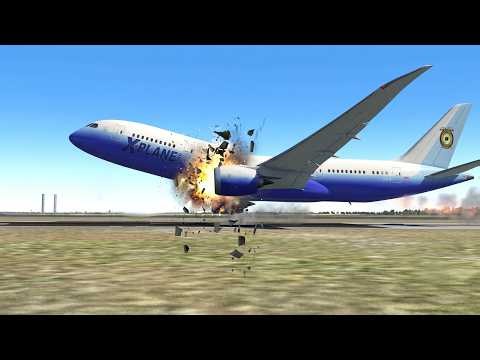 🔴 Boeing 787-800 BELLY LANDING | Emergency Landing at St. Maarten Beach | X-PLANE 11