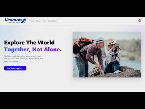 Vromon Shongi - Travel planning & Tour mate finding Social platform | MERN Stack, Node.js, Express