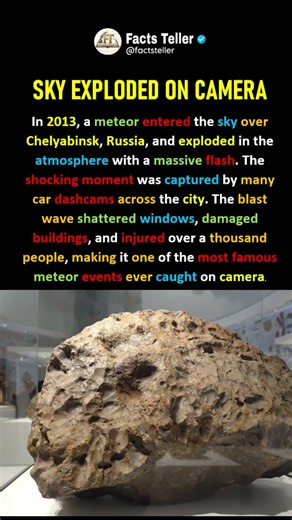 A Meteor entered the atmosphere and exploded in the sky #shorts