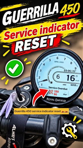 Guerrilla 450 service indicator reset 🏍️🏍️ #short #trending #fixreactstudio