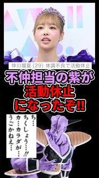 【活動休止】FRUITS ZIPPERの紫 仲川瑠夏が不仲疑惑のまま長期休養へ#ドラゴンボール #FRUITS ZIPPER